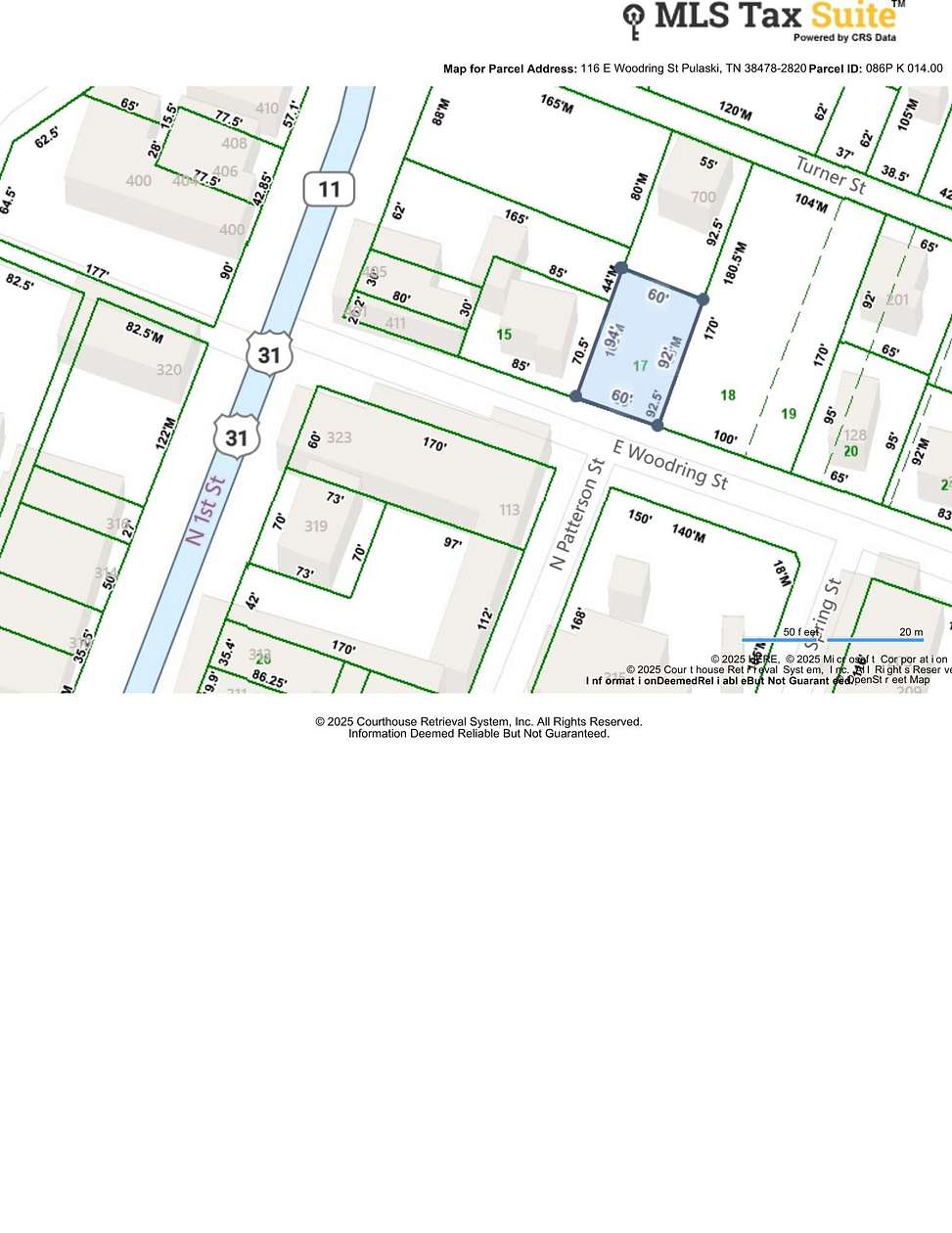 0.13 Acres of Residential Land for Sale in Pulaski, Tennessee