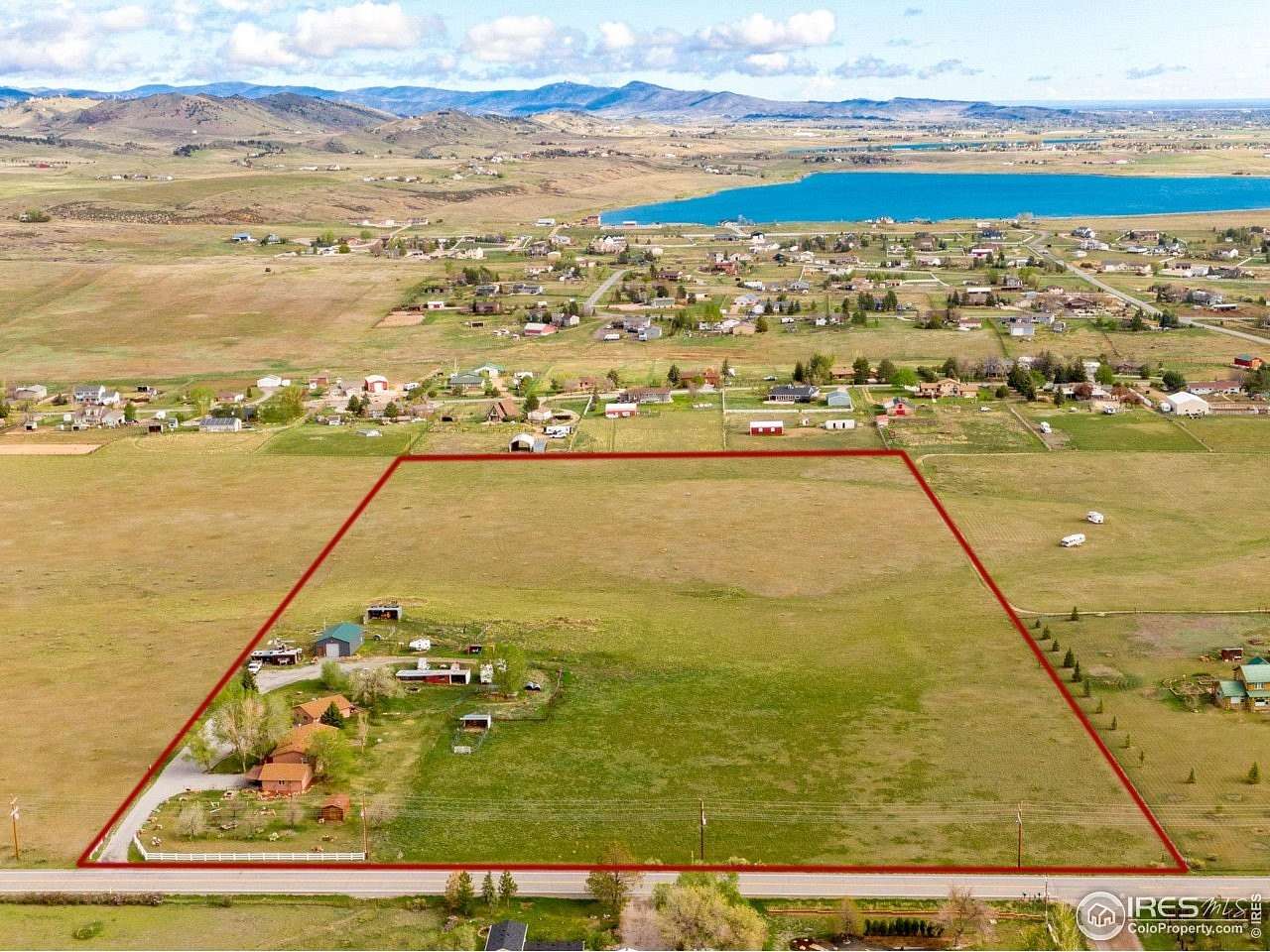 18 Acres of Land with Home for Sale in Berthoud, Colorado
