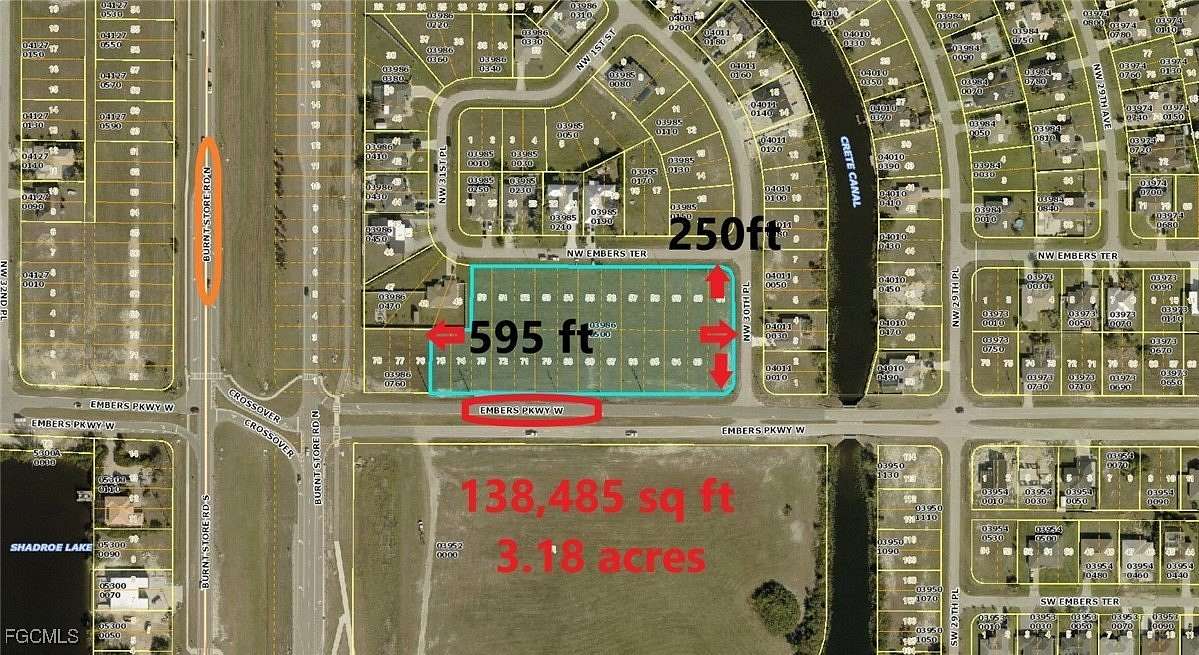 3.18 Acres of Commercial Land for Sale in Cape Coral, Florida