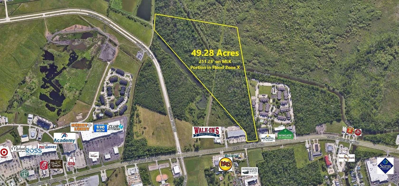 49.3 Acres of Commercial Land for Sale in Houma, Louisiana