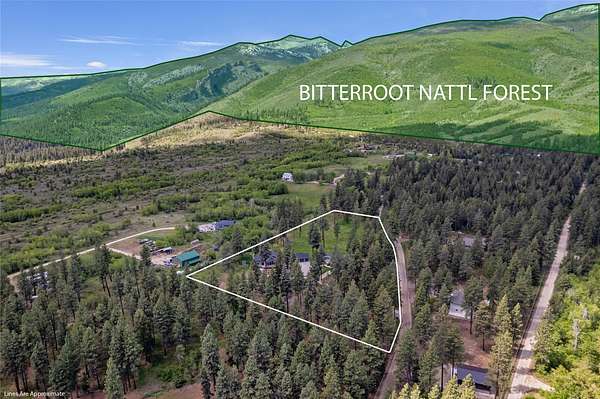 5.55 Acres of Land with Home for Sale in Hamilton, Montana