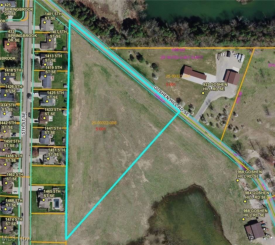5 Acres of Residential Land for Sale in New Philadelphia, Ohio