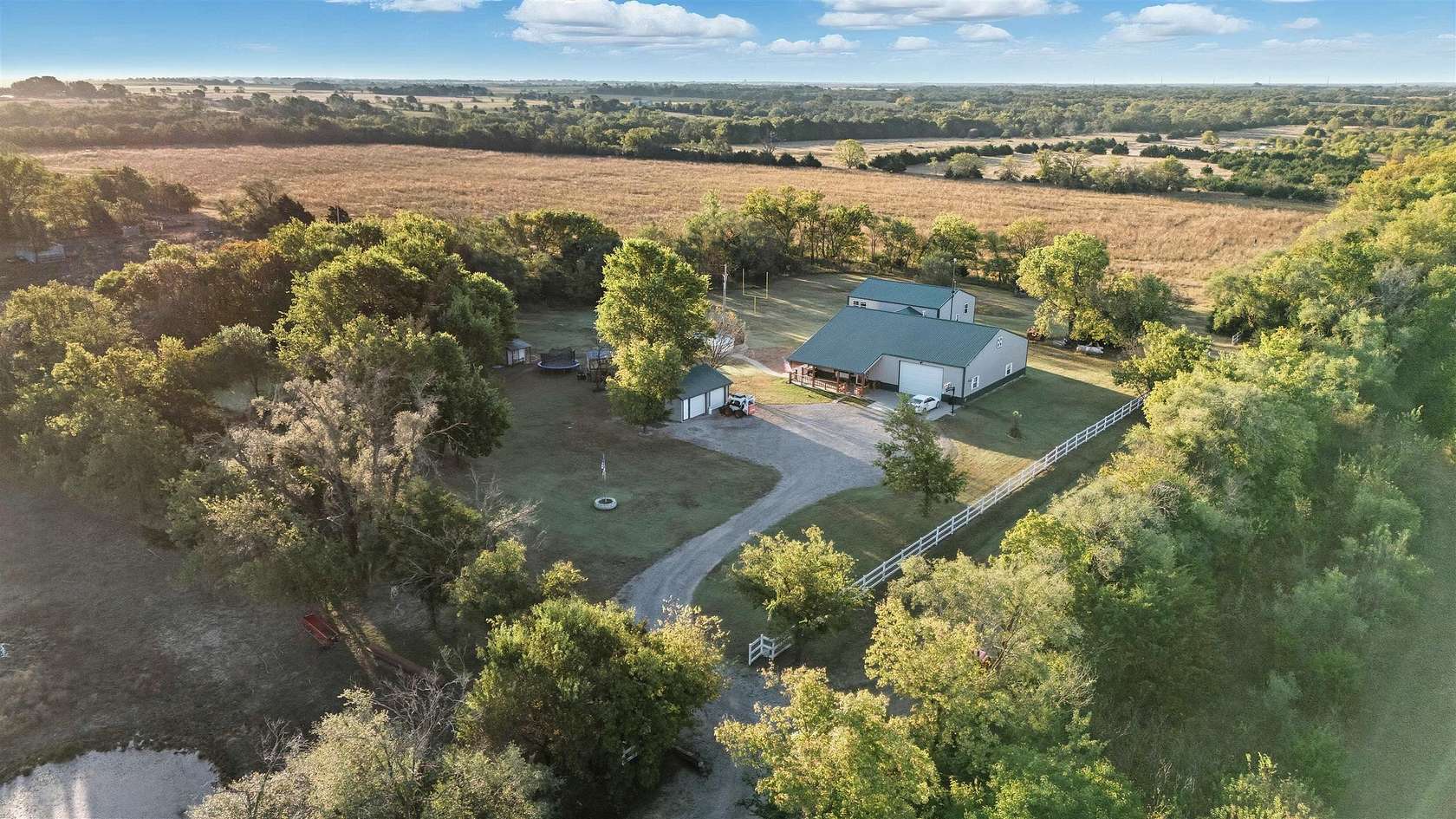 10.4 Acres of Land with Home for Sale in Mulvane, Kansas