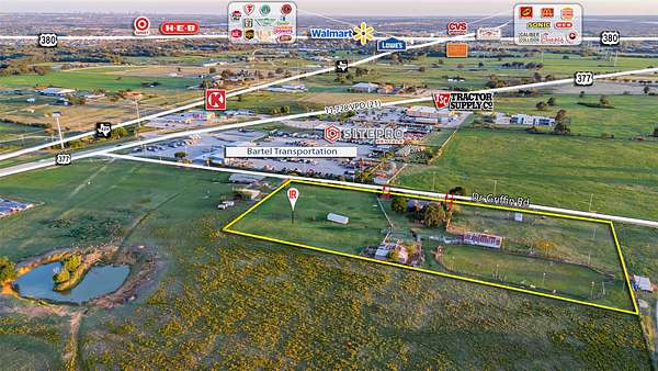 5.55 Acres of Improved Land for Sale in Cross Roads, Texas