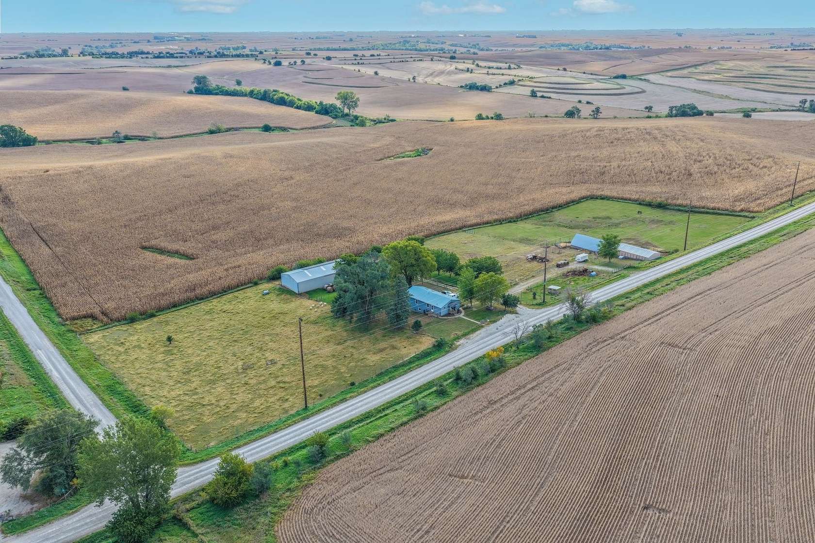 6.5 Acres of Land with Home for Sale in Oakland, Iowa
