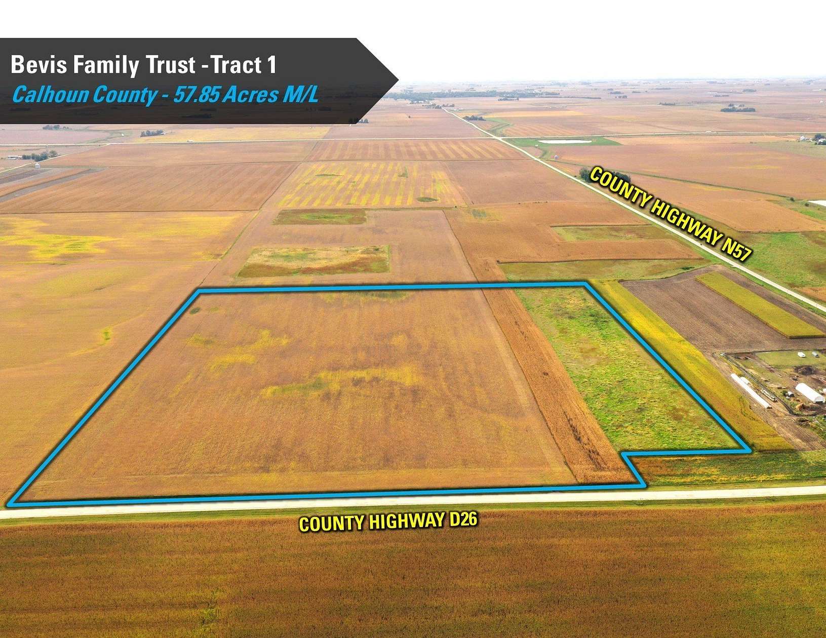 57.9 Acres of Recreational Land & Farm for Auction in Rockwell City, Iowa