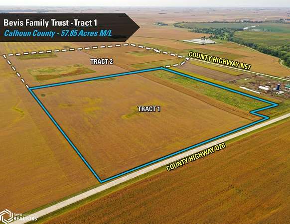 57.9 Acres of Recreational Land & Farm for Sale in Rockwell City, Iowa
