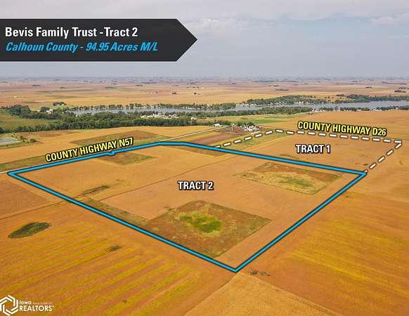 95 Acres of Recreational Land & Farm for Sale in Rockwell City, Iowa