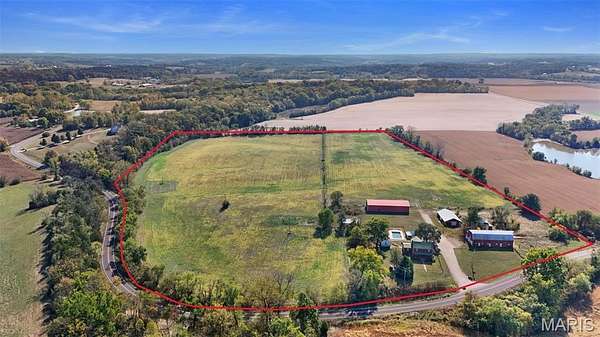 33 Acres of Agricultural Land with Home for Sale in New Haven, Missouri