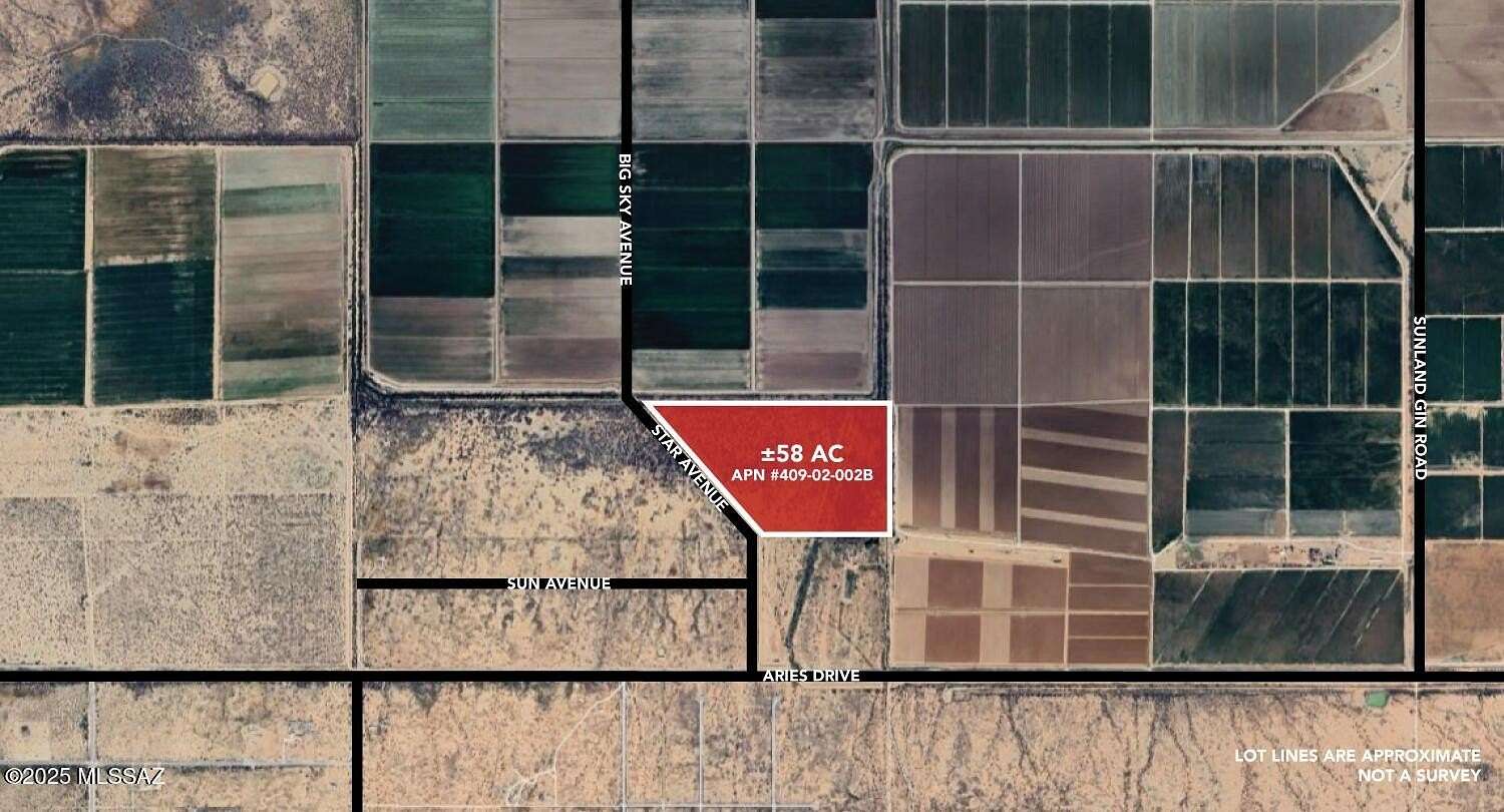 58 Acres of Agricultural Land for Sale in Eloy, Arizona