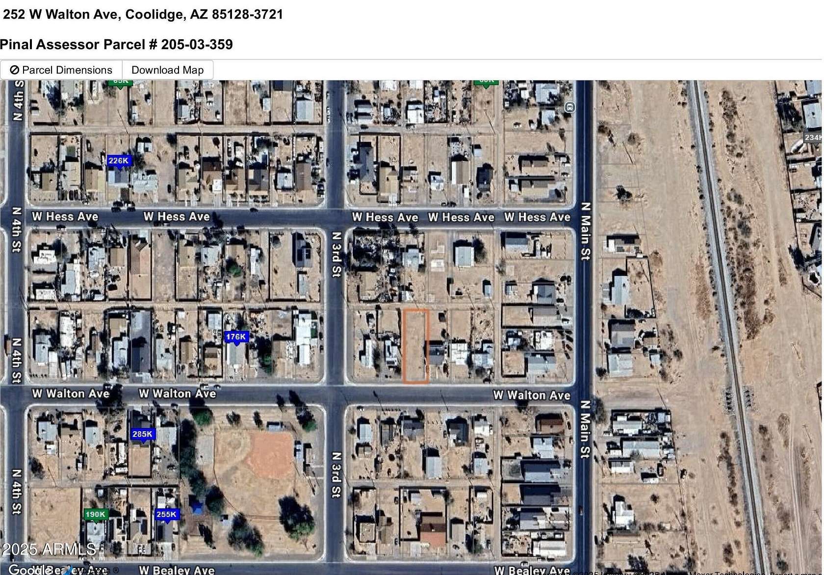 0.18 Acres of Residential Land for Sale in Coolidge, Arizona