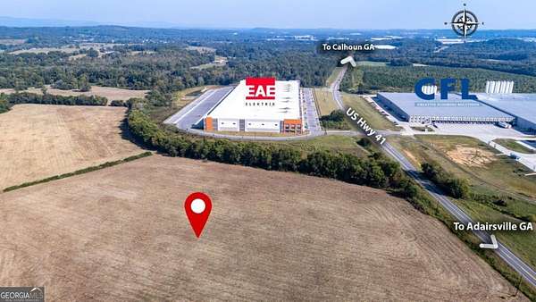151 Acres of Land for Sale in Adairsville, Georgia