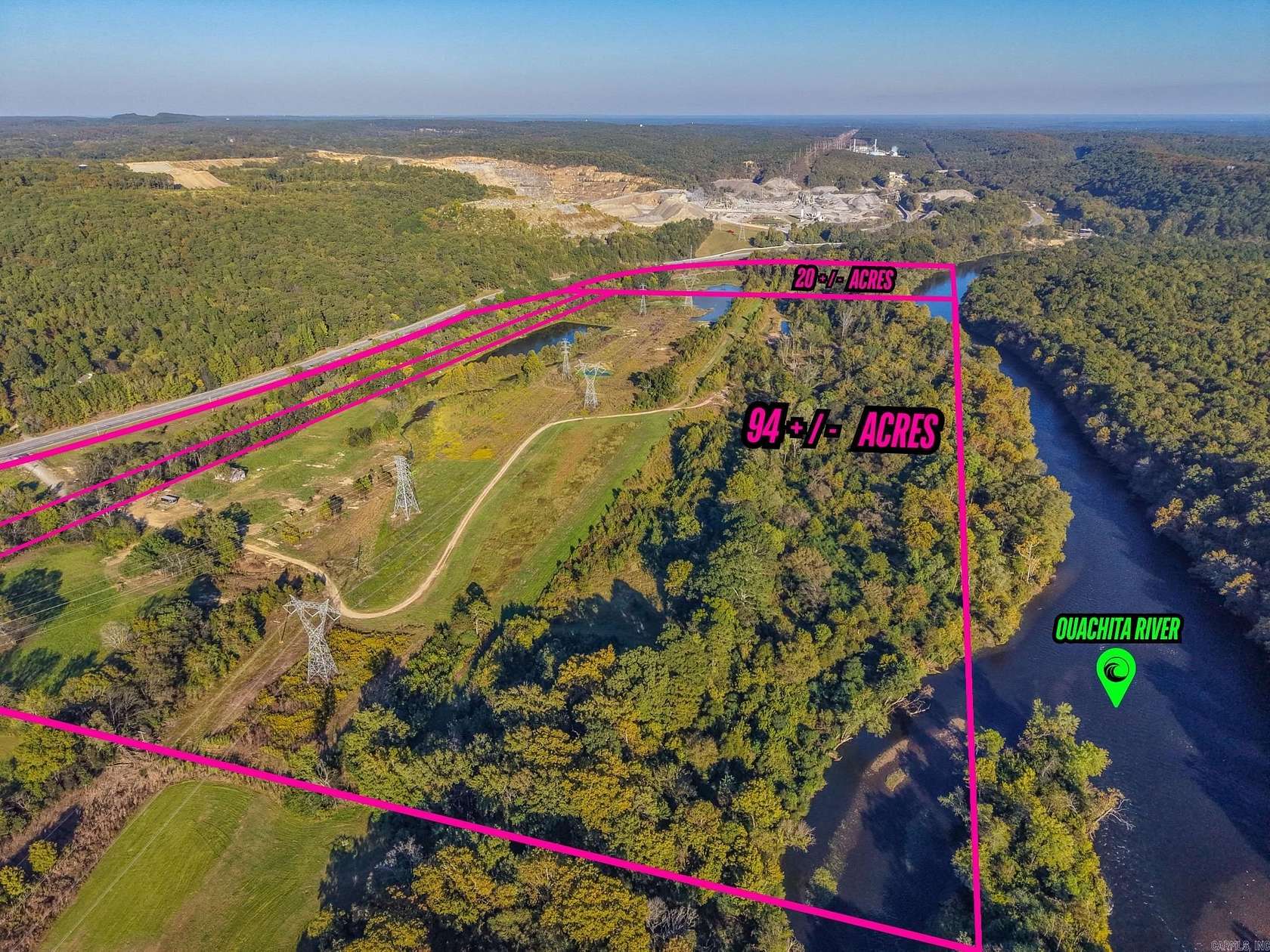 114 Acres of Mixed-Use Land for Sale in Malvern, Arkansas