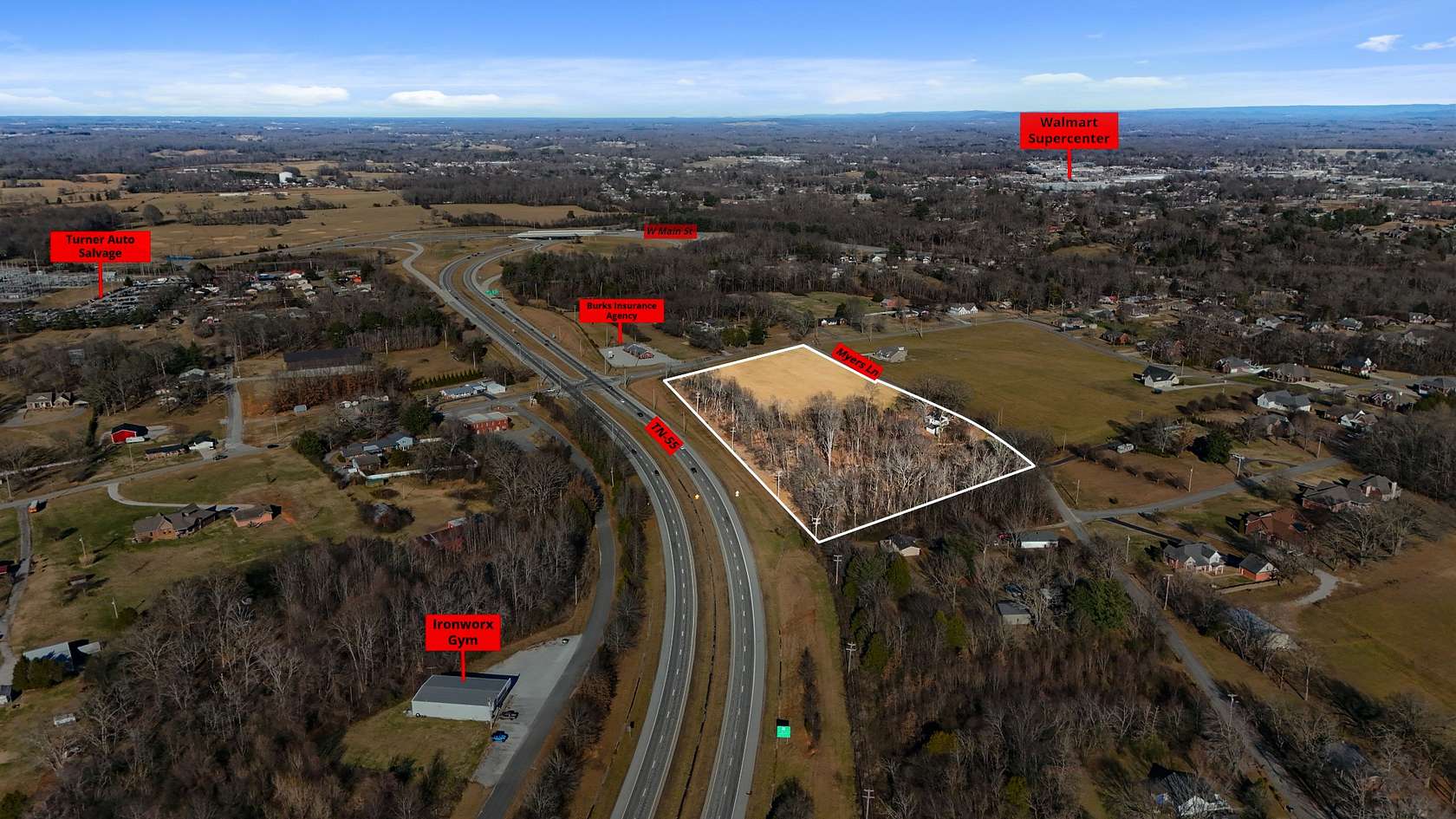 10 Acres of Mixed-Use Land for Sale in McMinnville, Tennessee
