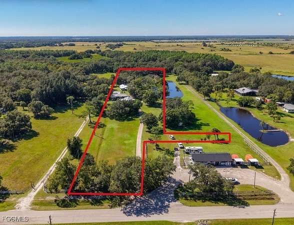 4.5 Acres of Residential Land with Home for Sale in LaBelle, Florida