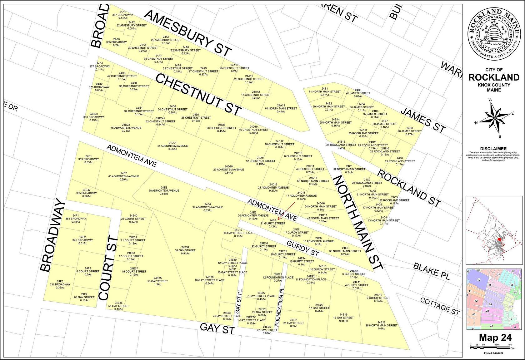 0.12 Acres of Residential Land for Sale in Rockland, Maine