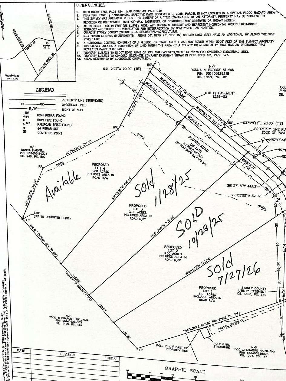 3 Acres of Residential Land for Sale in Oakboro, North Carolina