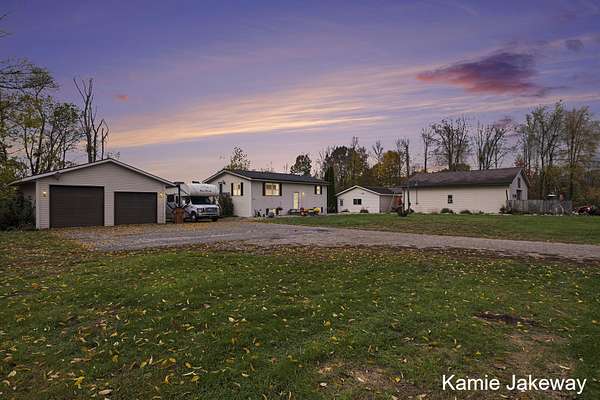 4 Acres of Residential Land with Home for Sale in Belding, Michigan