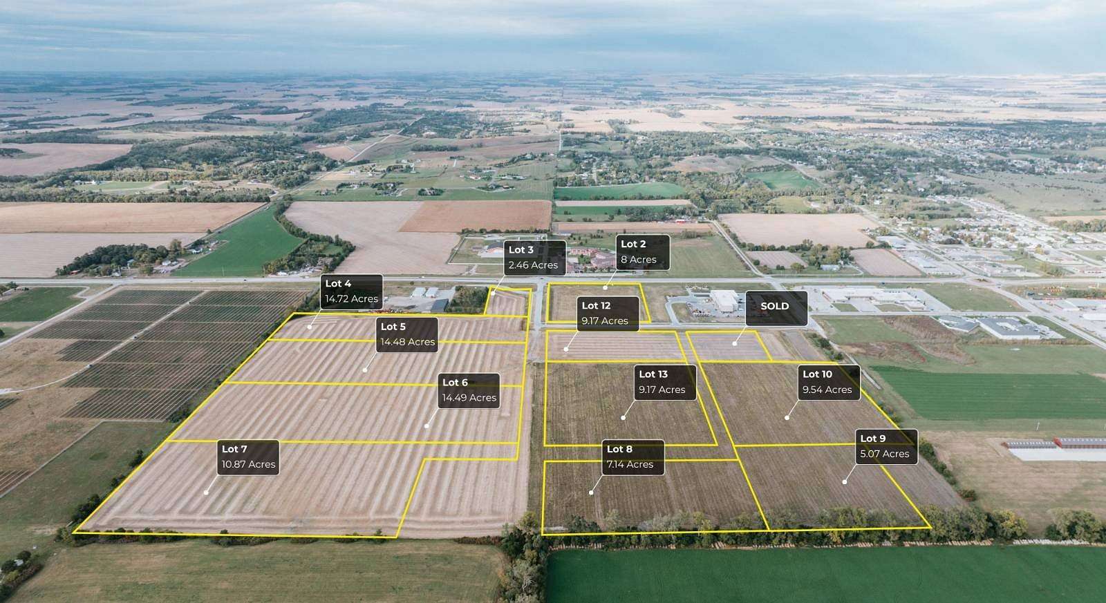 14.5 Acres of Commercial Land for Sale in Norfolk, Nebraska