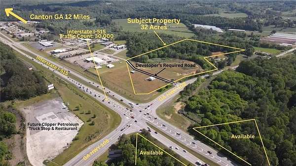 32 Acres of Commercial Land for Sale in Jasper, Georgia