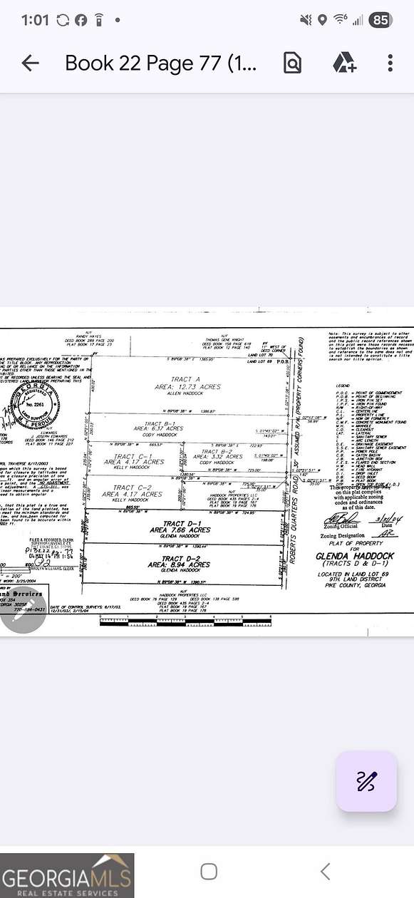 10.5 Acres of Land for Sale in Molena, Georgia