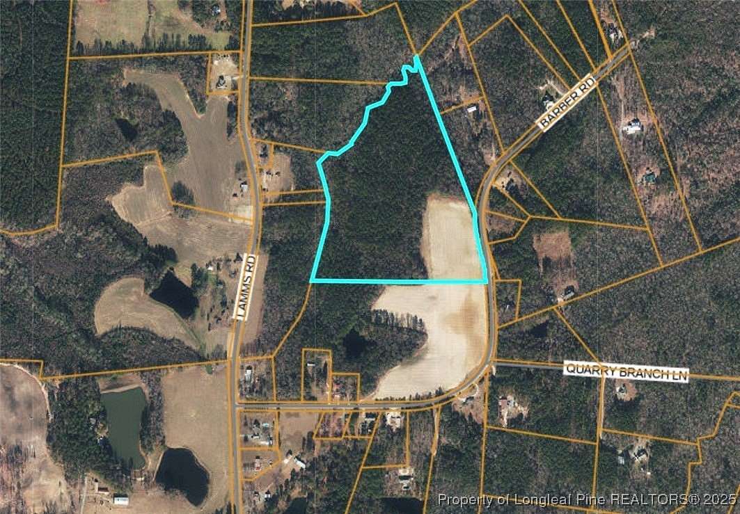 59.5 Acres of Recreational & Residential Land for Sale in Carthage, North Carolina