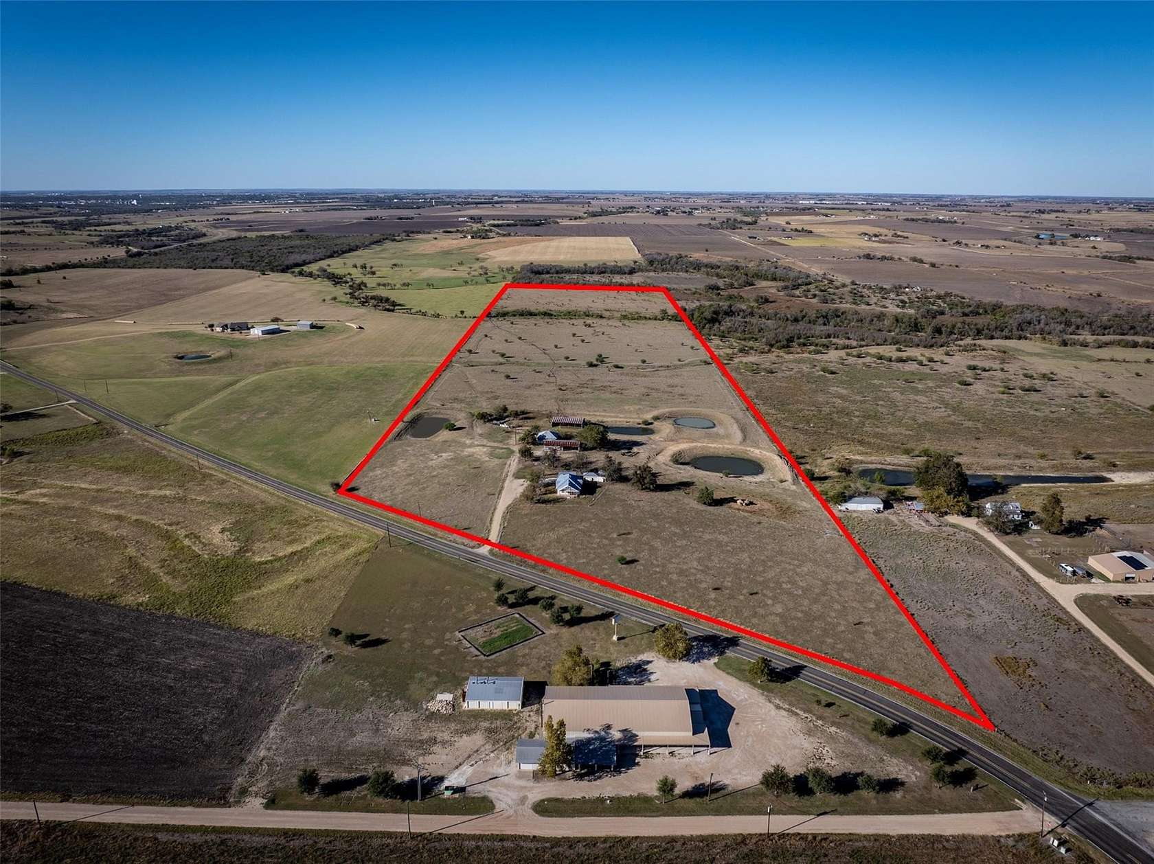 52.8 Acres of Agricultural Land with Home for Sale in Taylor, Texas