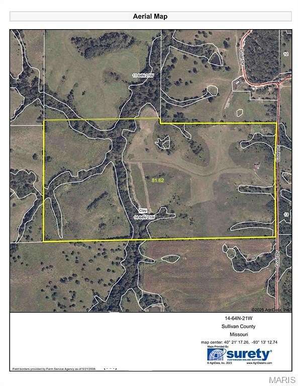 81 Acres of Recreational Land & Farm for Sale in Clay Township, Missouri