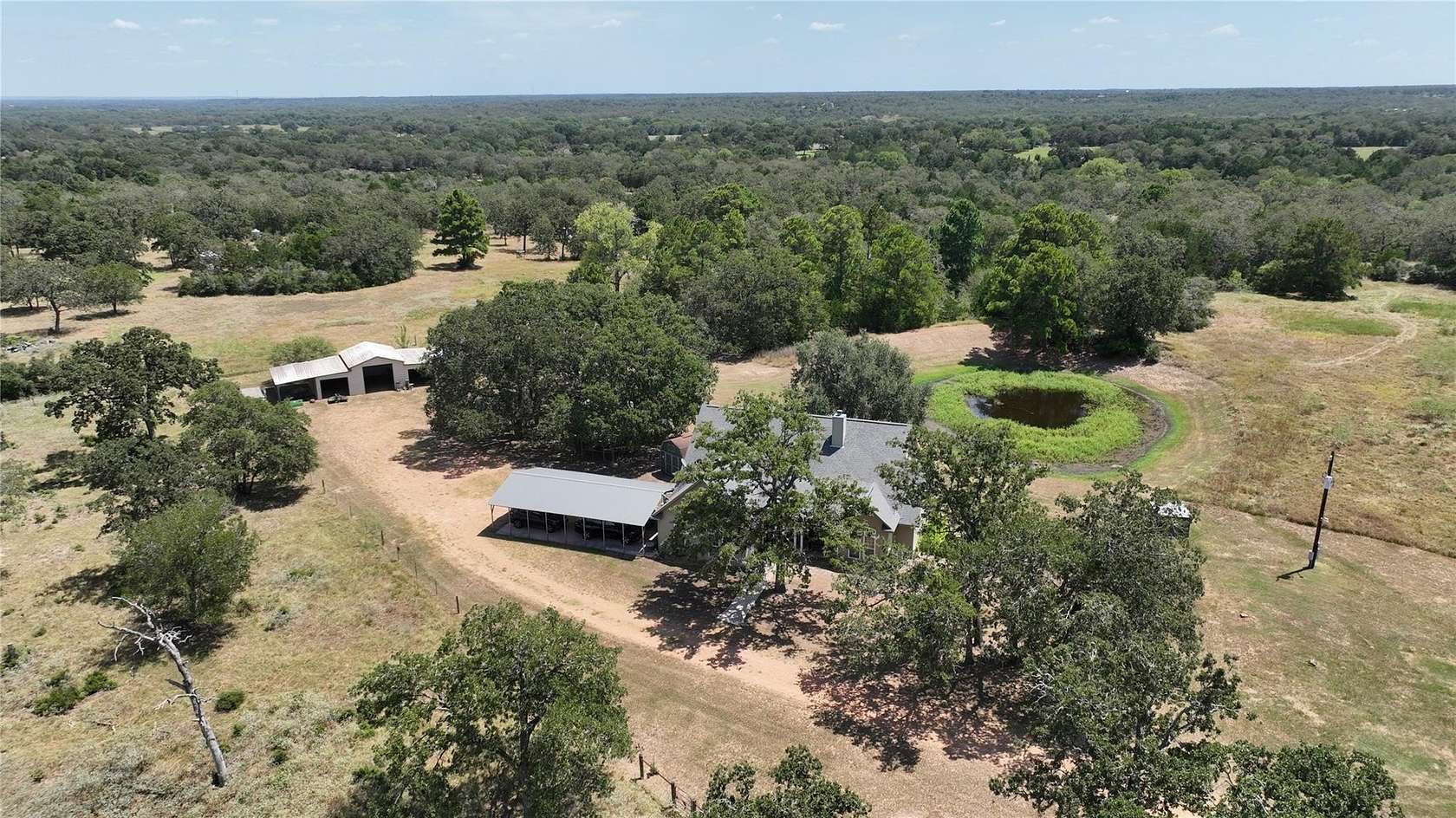 39 Acres of Land with Home for Sale in Smithville, Texas