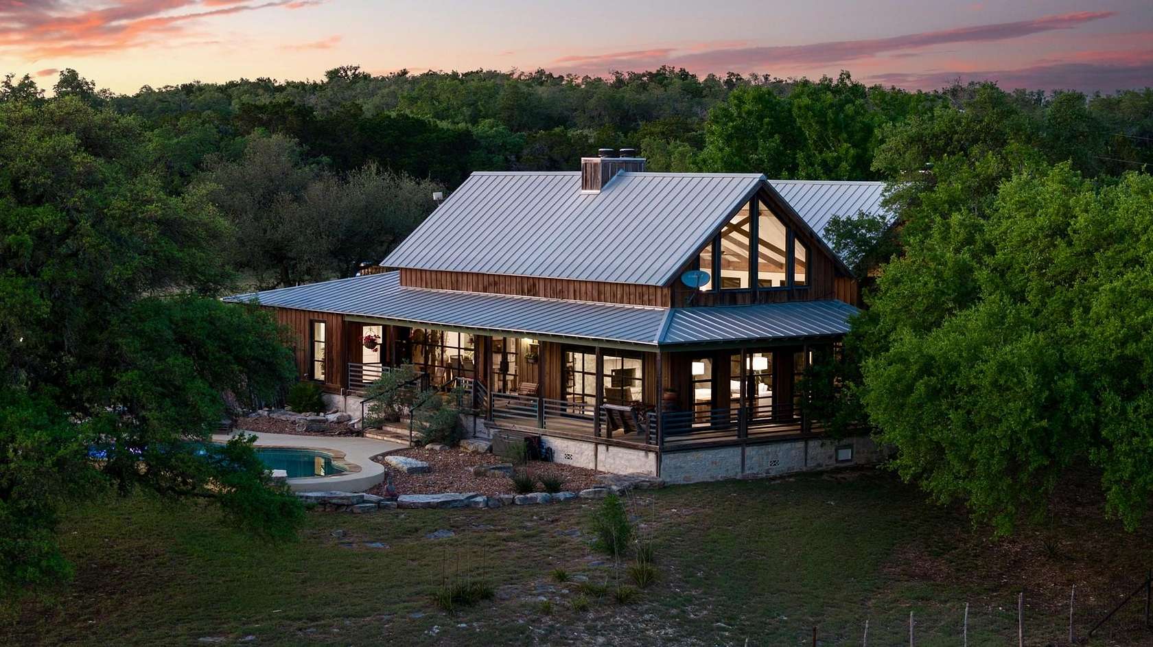 56.5 Acres of Agricultural Land with Home for Sale in Spring Branch, Texas