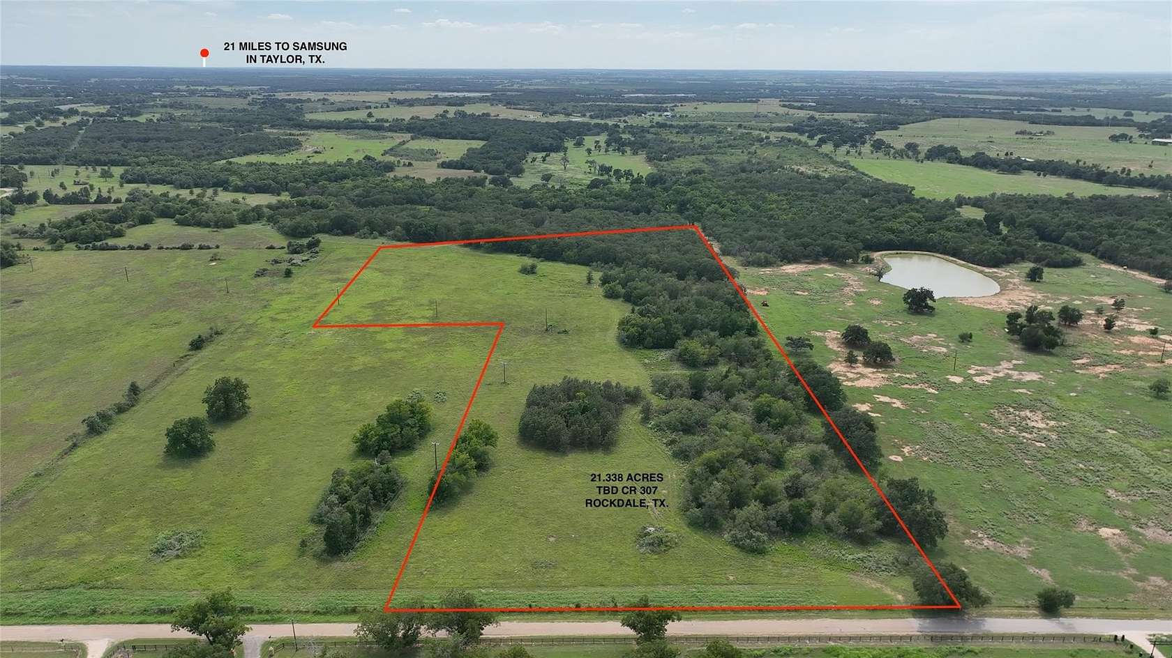 21.3 Acres of Recreational Land for Sale in Rockdale, Texas