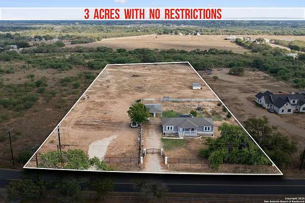 3 Acres of Residential Land with Home for Sale in San Antonio, Texas