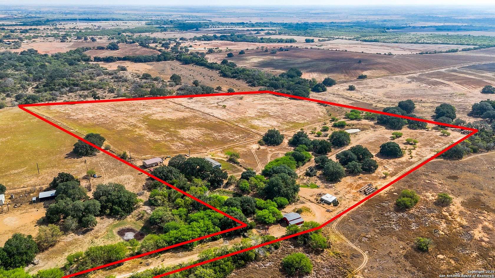 36 Acres of Agricultural Land with Home for Sale in Floresville, Texas