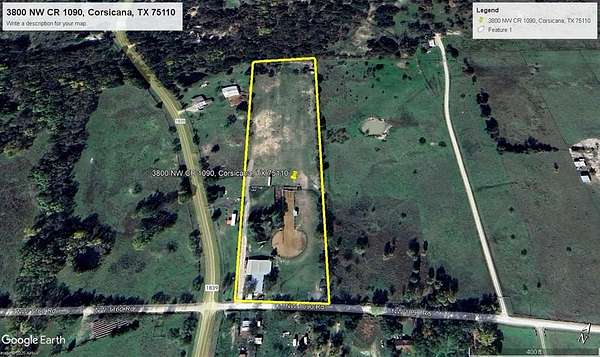 10.1 Acres of Land for Sale in Corsicana, Texas