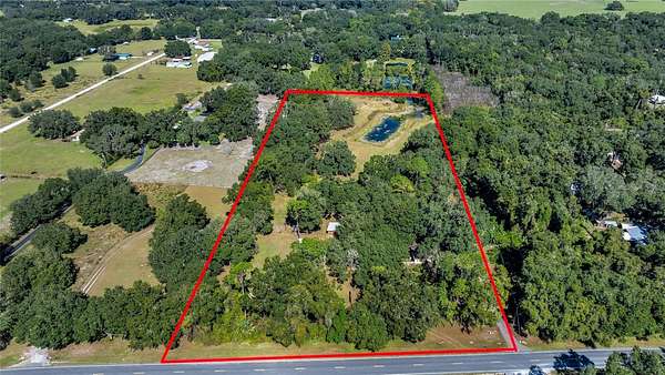 6.7 Acres of Residential Land with Home for Sale in Bushnell, Florida