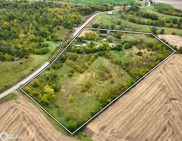 15 Acres of Land with Home for Sale in Belle Plaine, Iowa