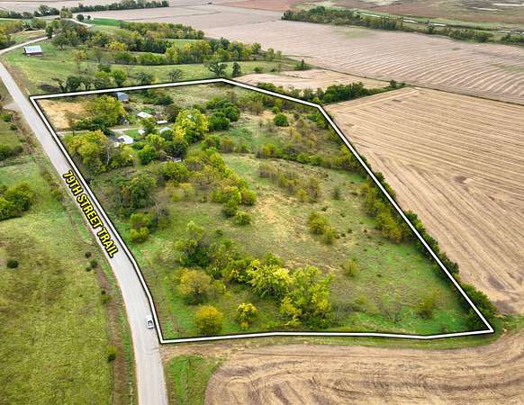 15 Acres of Land with Home for Sale in Belle Plaine, Iowa