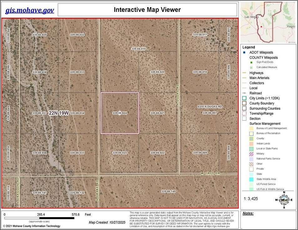 2.34 Acres of Residential Land for Sale in Golden Valley, Arizona