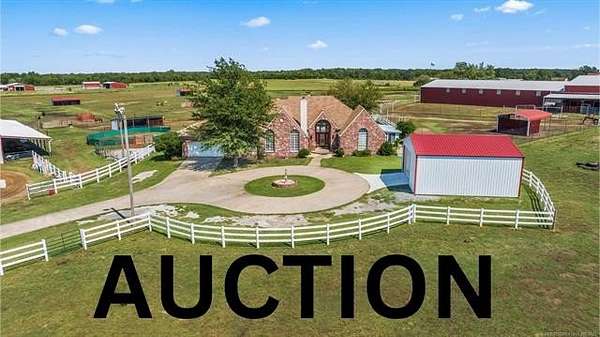 17.3 Acres of Improved Land for Auction in Kellyville, Oklahoma