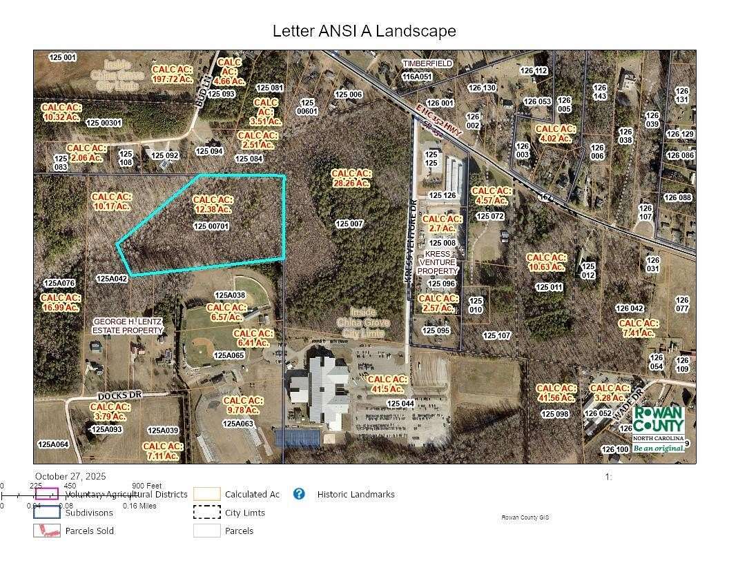 11.8 Acres of Land for Sale in China Grove, North Carolina