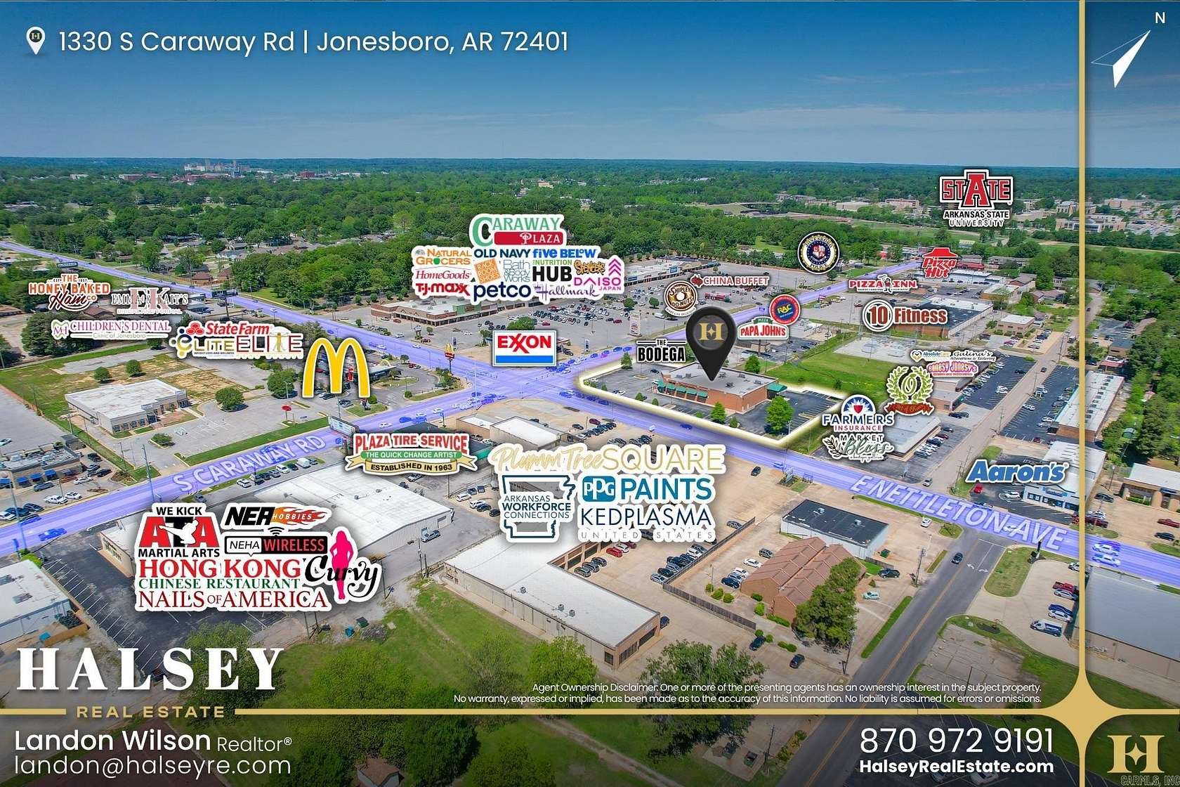 1.55 Acres of Improved Commercial Land for Sale in Jonesboro, Arkansas