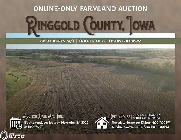 37 Acres of Agricultural Land for Sale in Redding, Iowa
