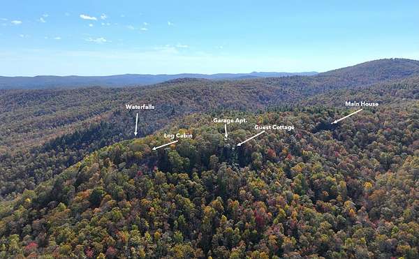 96.3 Acres of Recreational Land with Home for Sale in Brevard, North Carolina