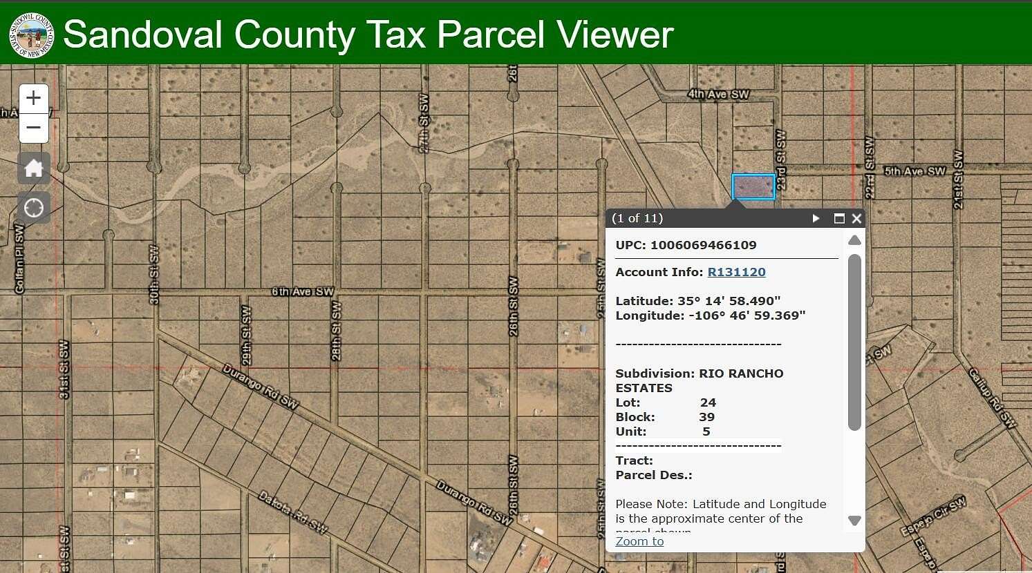 1 Acre of Land for Sale in Rio Rancho, New Mexico
