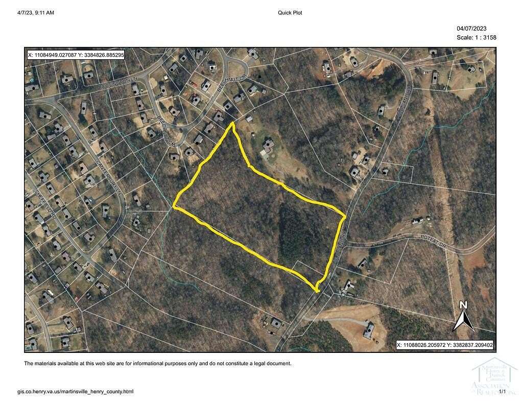 11.8 Acres of Land for Sale in Ridgeway, Virginia