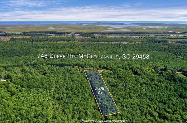 5 Acres of Residential Land with Home for Sale in McClellanville, South Carolina