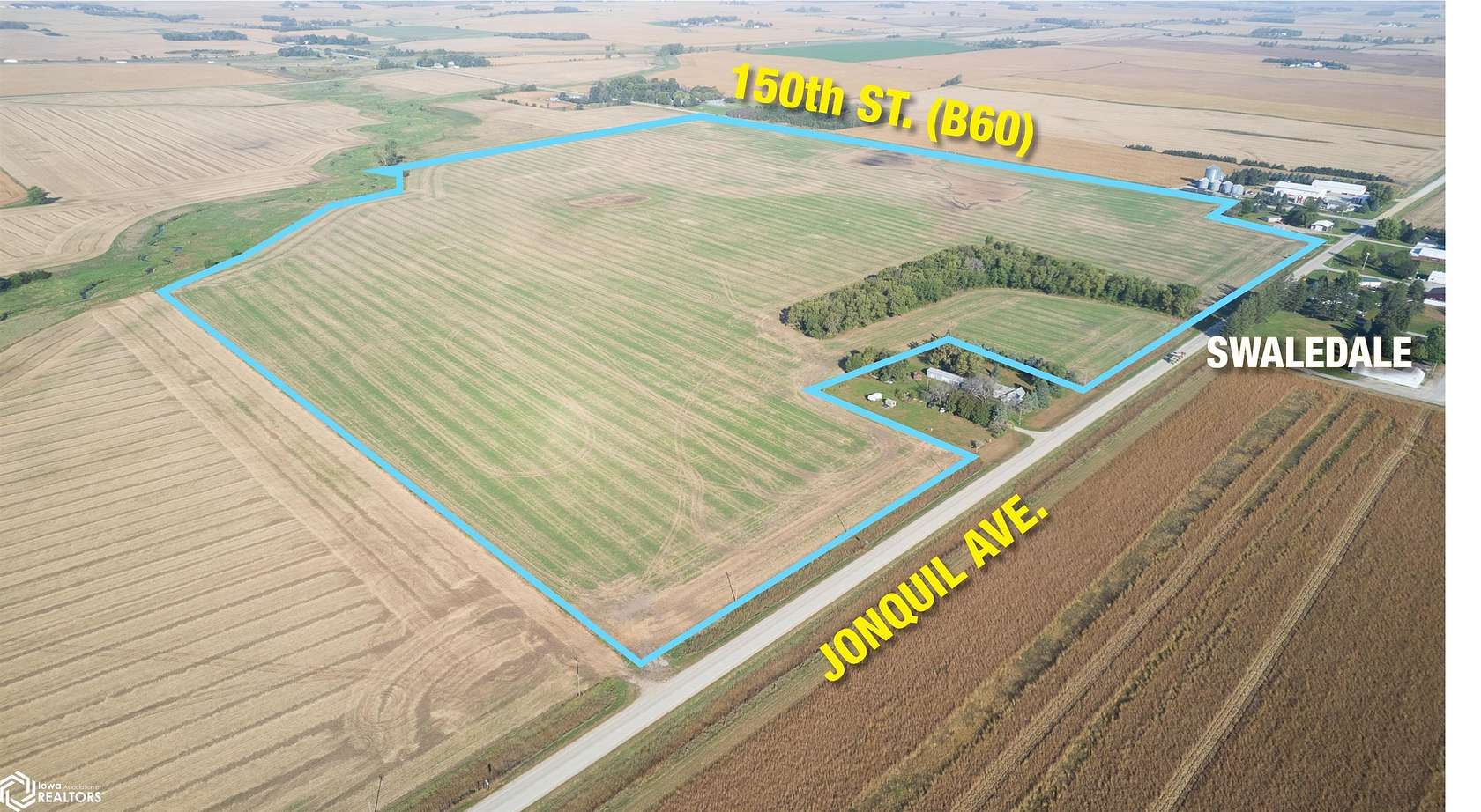 140 Acres of Agricultural Land for Sale in Swaledale, Iowa