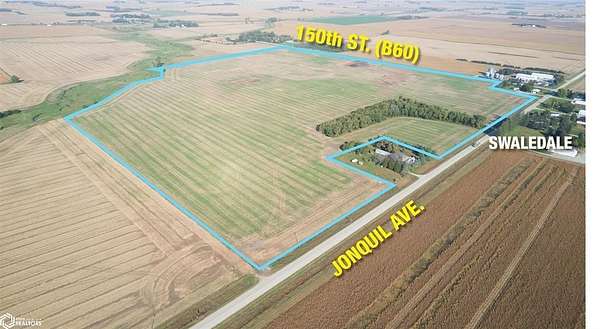 140 Acres of Agricultural Land for Auction in Swaledale, Iowa