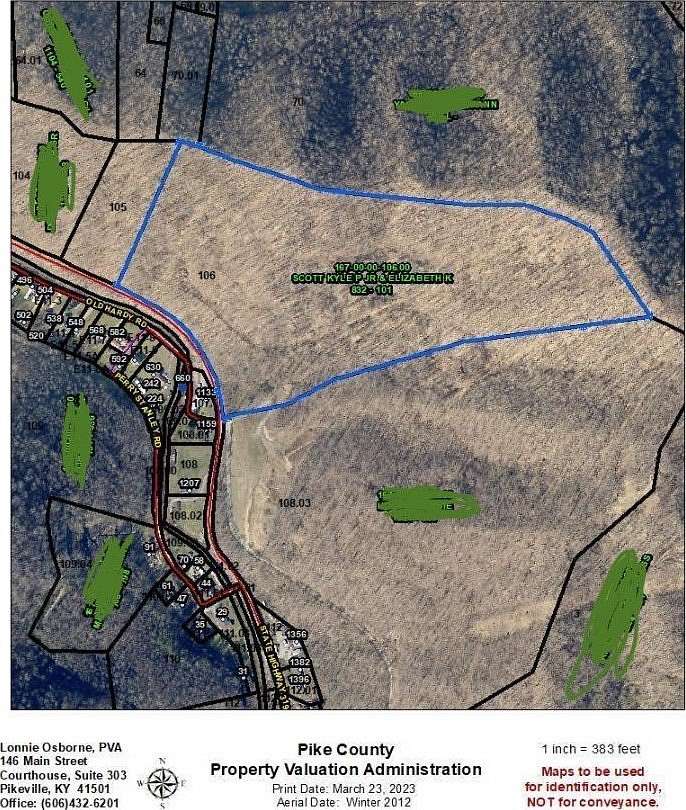 43.9 Acres of Land for Sale in Hardy, Kentucky