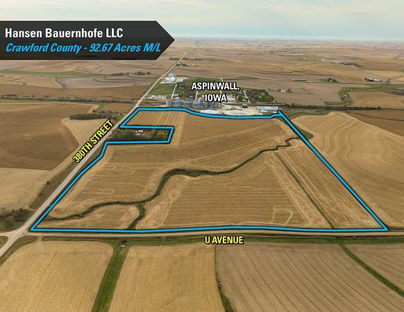 92.7 Acres of Agricultural Land for Auction in Iowa Township, Iowa